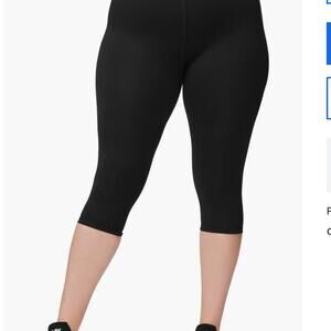 NWT Plus Size 16-18 Good American Icon Capri Leggings Black